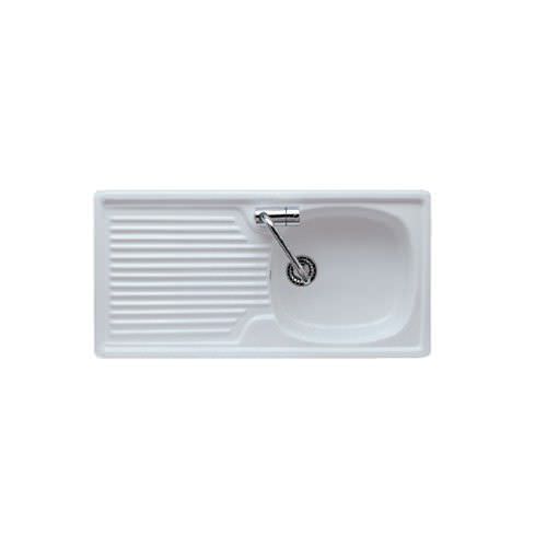 Lavello a 1 vasca - 5003 - GALASSIA - con gocciolatoio / in ceramica / da incasso