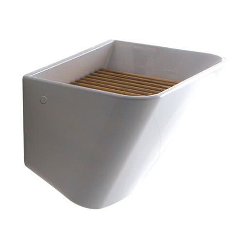 Lavabo sospeso - 5403 - GALASSIA - in ceramica / in legno / contemporaneo