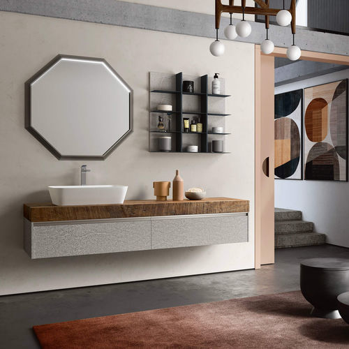 Piano lavabo in legno - SW100  - RAB ARREDOBAGNO - in HPL