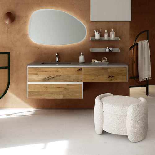 Mobile lavabo sospeso - SW101 - RAB ARREDOBAGNO - in legno / in HPL / contemporaneo
