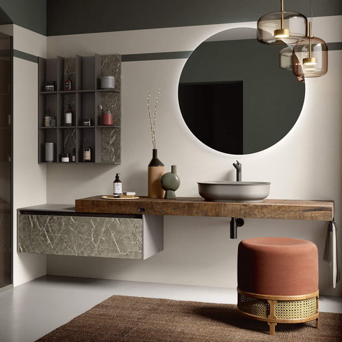 Piano lavabo in legno - SW110  - RAB ARREDOBAGNO - in HPL