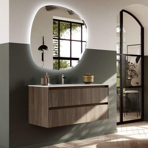 Mobile lavabo sospeso - SW111  - RAB ARREDOBAGNO - in legno / in HPL / contemporaneo