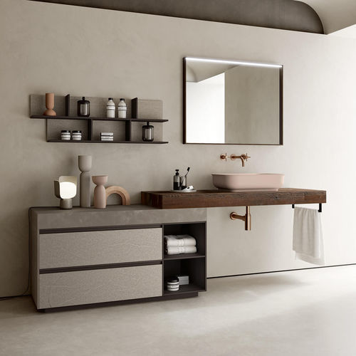 Mobile lavabo sospeso - SW115  - RAB ARREDOBAGNO - da appoggio / in legno / in HPL