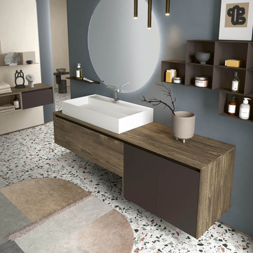 Mobile lavabo sospeso - TR107 - RAB ARREDOBAGNO - in HPL / contemporaneo / senza ante