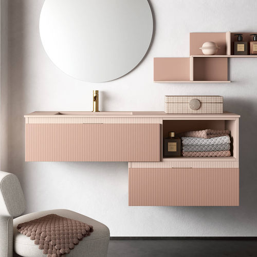 Mobile lavabo sospeso - ST100  - RAB ARREDOBAGNO - in legno / contemporaneo / senza ante