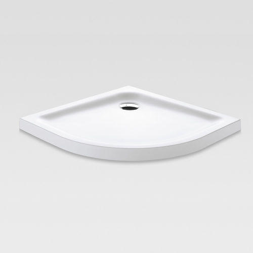 Piatto doccia d'angolo - CORIAN® - HAFRO srl - da appoggio / rialzato / rasoterra