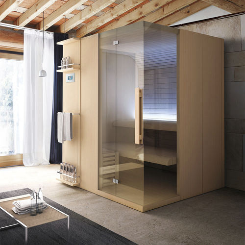 Sauna finlandese - CUNA - HAFRO srl - per uso residenziale / in hemlock / in vetro temprato