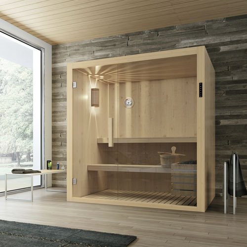 Sauna finlandese - KYRA - HAFRO srl - per uso residenziale / in picea / in vetro temprato