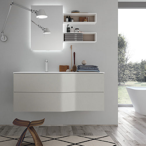 Mobile lavabo da appoggio - COMPOSITION 11 - HAFRO srl - in frassino / in composito / contemporaneo