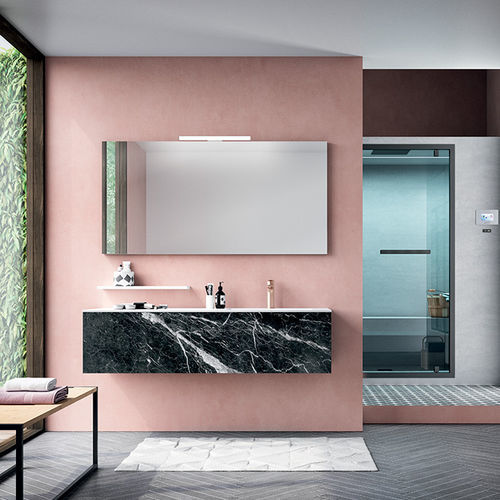 Mobile lavabo sospeso - COMP. ECL 01 - HAFRO srl - in marmo / contemporaneo / con sportello