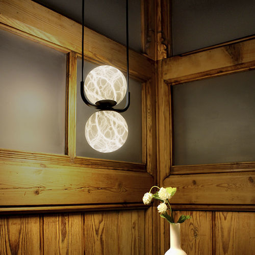 Lampada a sospensione - TRIBECA - alma light - in ferro / in alabastro / contemporanea