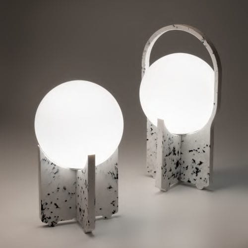 Lampada da tavolo - NONET - alma light - portatile / in vetro / in polietilene
