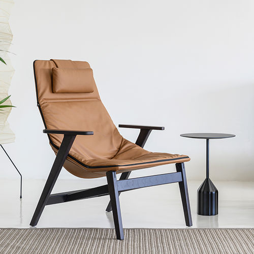 Chauffeuse contemporanea - ACE - Viccarbe - in tessuto / in pelle / in legno
