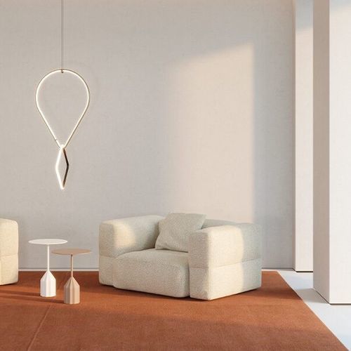 Poltrona contemporanea - SAVINA  - Viccarbe - in tessuto / in pelle / modulare