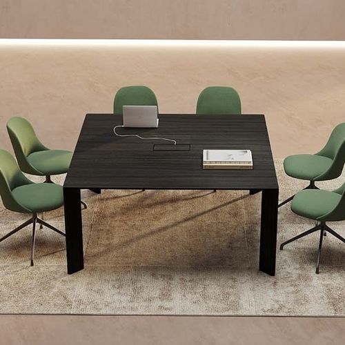 Tavolo design minimalista - FORO - Viccarbe - in rovere / con supporto in quercia / rettangolare