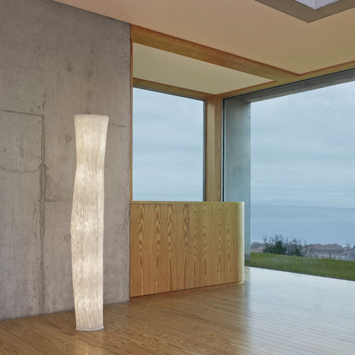 Lampada da terra - Gea - a emotional light - in maglia di acciaio inossidabile / contemporanea / con cavo