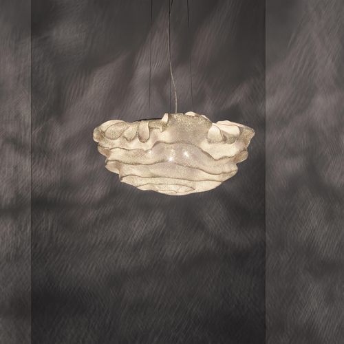 Lampada a sospensione - Nevo medium - a emotional light - in maglia di acciaio inossidabile / design originale / con cavo