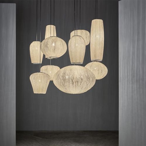 Lampada a sospensione - Coral Compo Large - a emotional light - in acciaio verniciato / in maglia di acciaio inossidabile / contemporanea