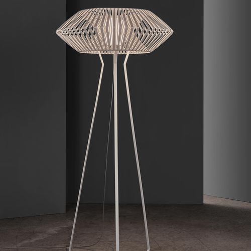 Lampada da terra - V - a emotional light - in policarbonato / contemporanea / con cavo