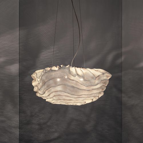 Lampada a sospensione - Nevo large - a emotional light - in acciaio verniciato / in maglia di acciaio inossidabile / design originale