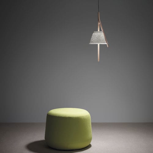 Lampada a sospensione - CAMBO CM304 - a emotional light - in maglia di acciaio inossidabile / in legno / design