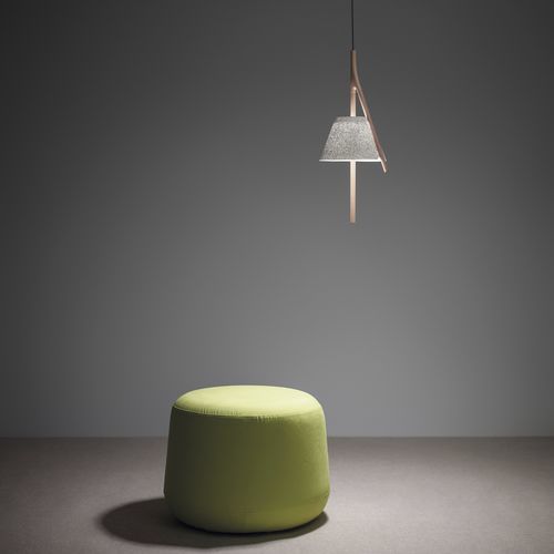 Lampada a sospensione - CAMBO 304 - a emotional light - in maglia di acciaio inossidabile / in faggio / contemporanea