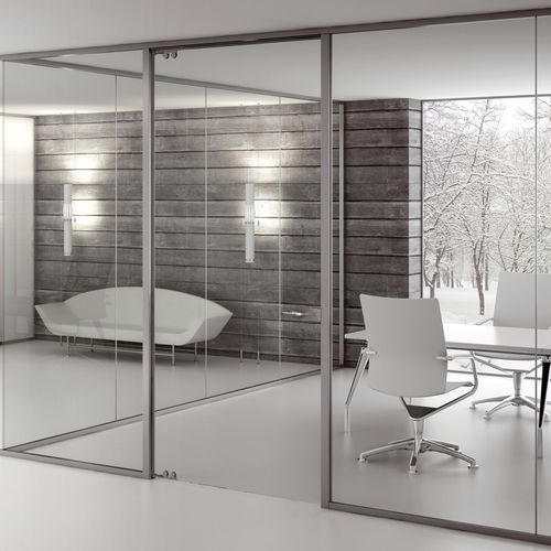 Parete amovibile - P600S - Arlex - a vetrina / professionale / da ufficio