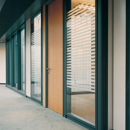 Parete amovibile - P450 - Arlex - a vetrina / in legno / professionale