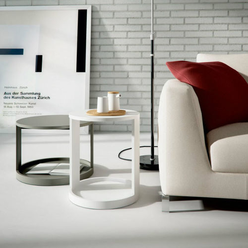 Tavolo d'appoggio contemporaneo - MOON - Arlex - in legno / rotondo / per uso residenziale