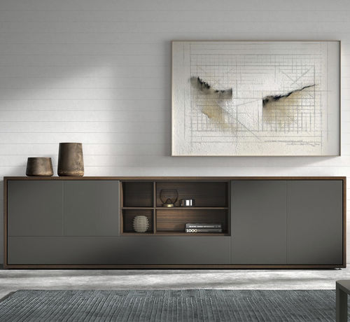 Credenza alta - Odeon - Arlex - contemporanea / in legno laccato / con ante battenti