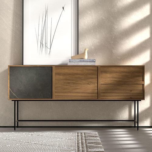 Credenza con piedi alti - Nara - Arlex - a muro / contemporanea / in legno laccato