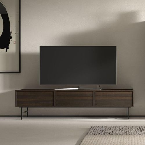 Mobile porta TV contemporaneo - Nara - Arlex - lowboard / in legno laccato / nero