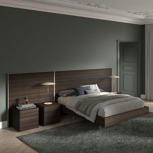 Letto matrimoniale - Eter - Arlex - contemporaneo / imbottito / con comodini