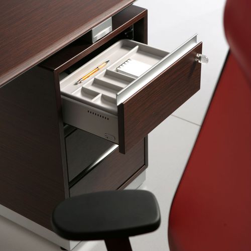 Cassettiera per ufficio in legno - FD205 - Arlex - in metallo / 3 cassetti / modulare