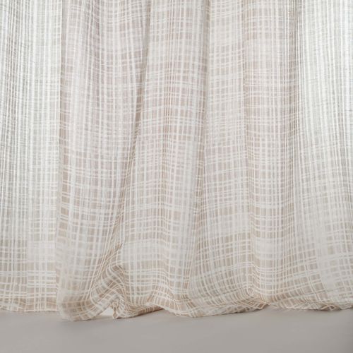Tendina voile con motivi geometrici - ILLUSION - Larsen - in lino / in viscosa / in poliestere