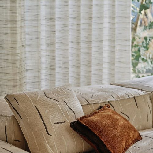 Tendina voile a righe - WANDA  - Larsen - in lino / in cotone / in poliestere
