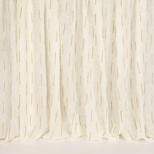 Tendina voile a righe - MAHE   - Larsen - in lino / in juta / ricamato
