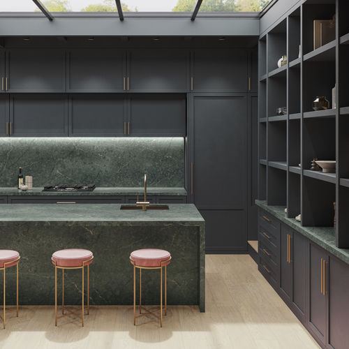 Piano di lavoro in Silestone® - Jardin Emerald - Cosentino - da cucina / verde / levigato