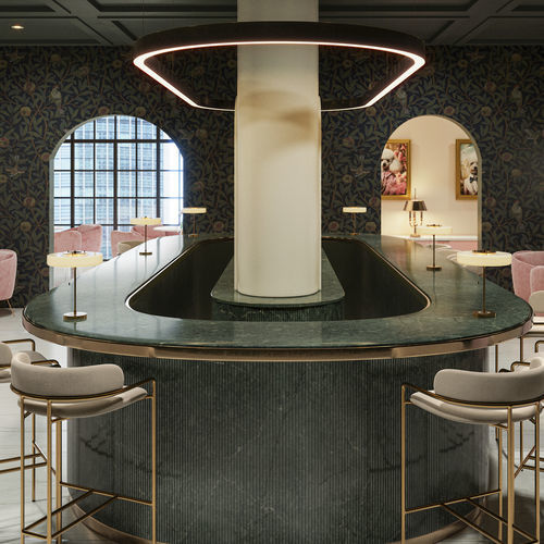 Bancone da bar - Jardin Emerald - Cosentino - in Silestone® / curvo