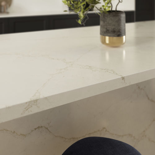 Piano di lavoro in Silestone® - Élysée - Cosentino - da cucina / bianco / levigato