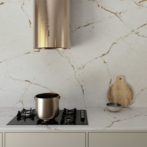 Rivestimento murale per interni - Le chic : Versailles Ivory - Cosentino - in Silestone® / levigato / aspetto marmo