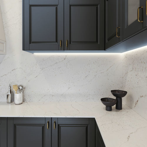 Pannello di rivestimento - Le chic : Eclectic Pearl - Cosentino - per cucina / paraspruzzi / in Silestone®
