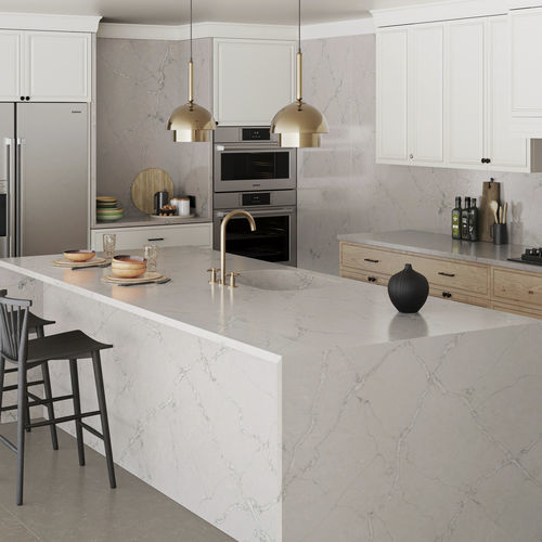 Piano di lavoro in Silestone® - Le chic : Victorian Silver - Cosentino - da cucina / grigio / levigato