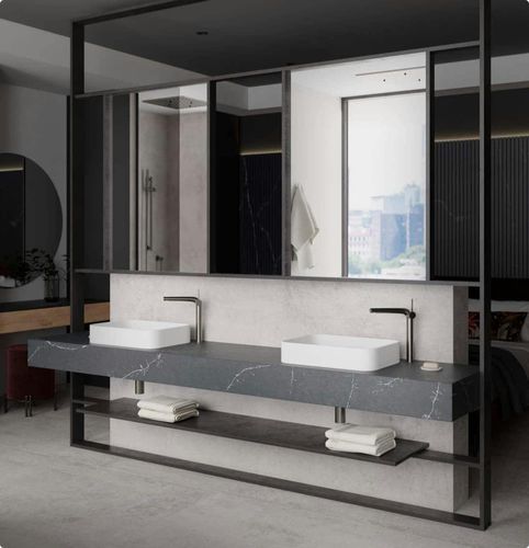 Piano lavabo doppio - Eternal Series - Cosentino - in Silestone®
