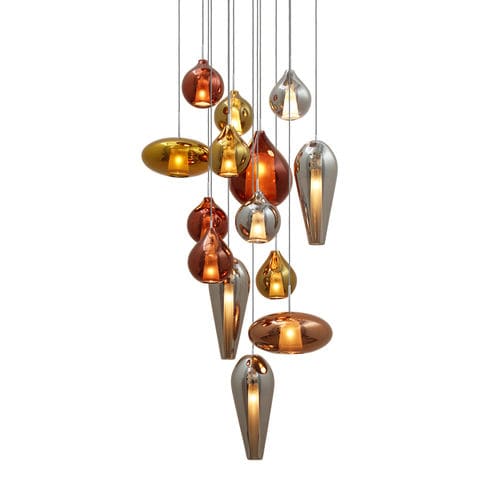 Lampada a sospensione - KAHINA - RIVIERA Light - in vetro / contemporanea / con cavo