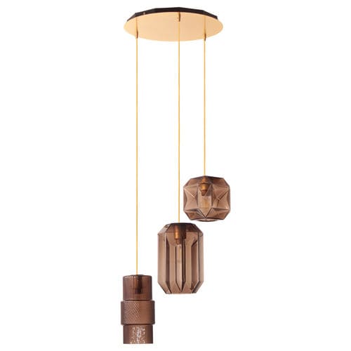 Lampada a sospensione - SENSO - RIVIERA Light - in ottone spazzolato / in vetro / design industriale