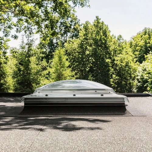 Lucernario per tetto piano - COUPOLE - VELUX - in policarbonato / in PVC / in acrilico
