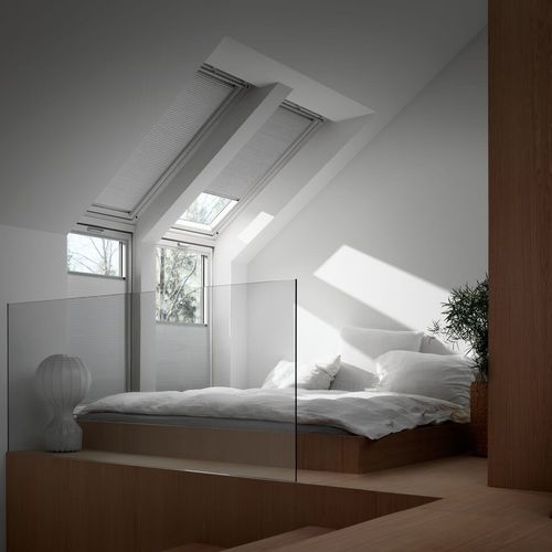 Tenda avvolgibile plissettata - VELUX - per finestra / in tessuto / in alluminio