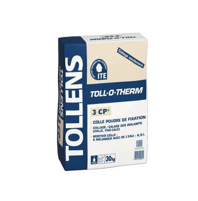 Malta collante sigillante - TOLL-O-THERM 3CP+ - Tollens - per isolamento a cappotto / per cemento / in polvere