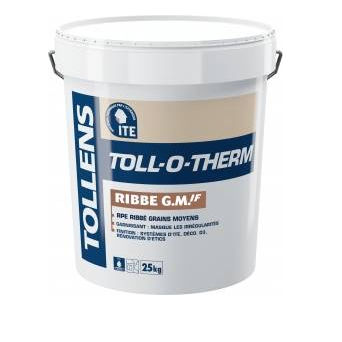 Intonaco termoisolante - TOLL-O-THERM RIBBÉ GG / GM - Tollens - da esterno / per muro / per facciata